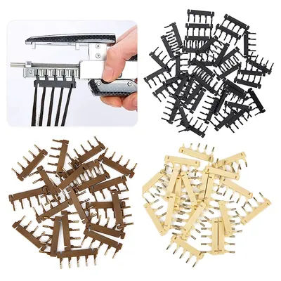 40pcs 6D Hair Extension Clips 3 Colors New Professional Hair Extensions tools Black /Brown/Blonde For 6D Hair Extension Machine