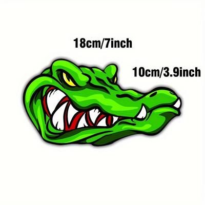 Mascot Angry Alligator Right Sticker Decal Die Cut Vinyl, Car Sticker For Laptop, Bottle, Truck, Phone, Motorcycle, Window, Wall, Cup