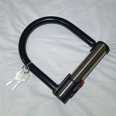 TEMU 1pc Heavy-duty U-lock For Bicycles And Motorcycles, Solid Construction, With 2 Keys For Security - Theft-resistant Bike Wheel Lock