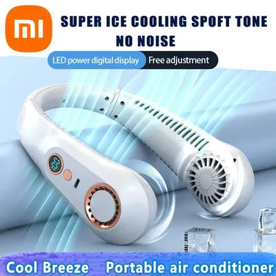 Xiaomi Hanging Neck Fan ventilatore portatile senza lama con archetto da collo Display digitale