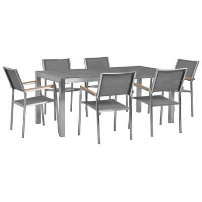 Set da pranzo per 6 persone grigio