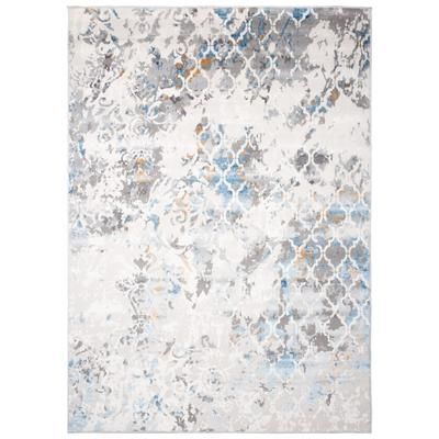 Tappeto da soggiorno grigio crema blu marrone treillis 300x400