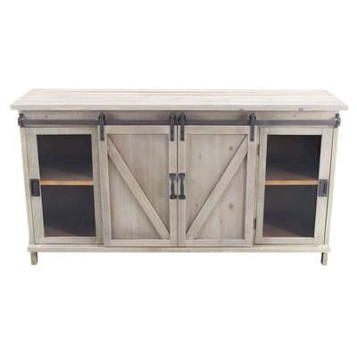 Madia in legno e acciaio marrone