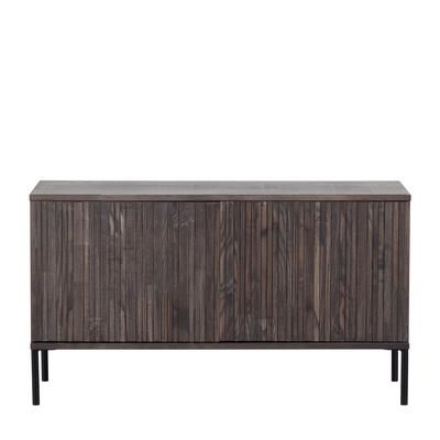 Mobile TV in frassino marrone con struttura in metallo