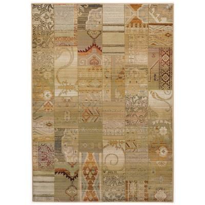 Tappeto patchwork vintage tessuto a macchina