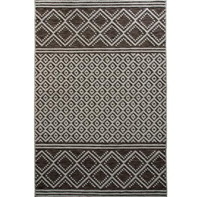 Tappeto polipropilene e cotone, croci marrone, 190x290