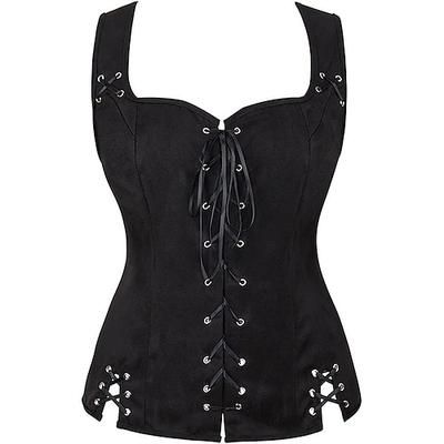 Retrò Vintage Medievale Rinascimento Corsetto Pirata Vichingo Elfico Costume Per donna Celtico Costumi da pirata Fantasia Halloween Carnevale Mascherata Casual Quotidiano LARP Fiera Rinascimentale