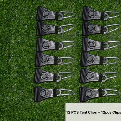 TEMU Heavy Duty Tarp Clips With Thumb Screw - 24pcs, Durable Abs Lock Grip Clamps For Camping, Awnings, Canopies, Trucks, Boats - Solid Color, Multi-season, Secure Hold For Outdoor Us
