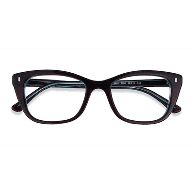 Unisex s horn Black Clear Green Acetate Prescription eyeglasses - Eyebuydirect s Ray-Ban RB5433