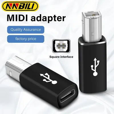 NNBILI Type-C Female to USB-B Male Adapter for MacBook/iPad Compatible with Casio Electronic