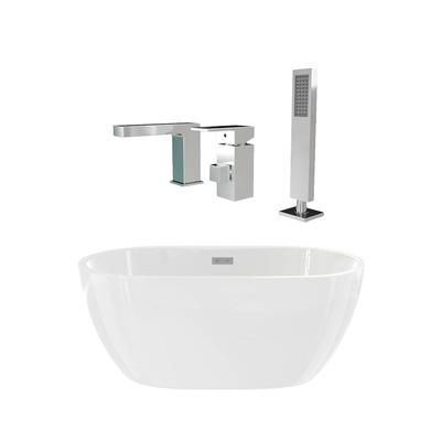Randolph Morris Hudson 65 Inch Acrylic Double Ended Freestanding Tub and Faucet Package RMA360-CPF7