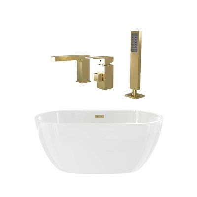 Randolph Morris Hudson 65 Inch Acrylic Double Ended Freestanding Tub and Faucet Package RMA360-BBF7