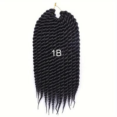 TEMU Synthetic Twist Crochet Braids 12 Inch Handmade Synthetic Crochet Hair Jumbo Pre-twisted African Braiding Hair Extensions For Women 12 /pack Halloween Christmas