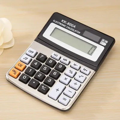 Calculator KK-800A Metal Desktop large font wide Calculator 8 A Business Computer Office Supplies