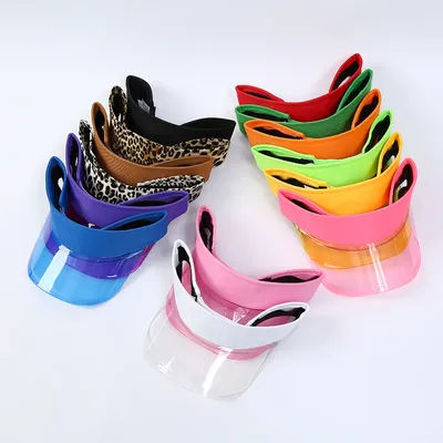 Chapeaux pare-soleil Parent-enfant, maman, fils, fille, casquettes de visière en plastique PVC, Sport de plein air, vélo, chapeau pare-soleil pour femmes
