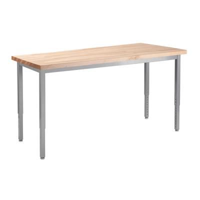 National Public Seating HDT8-3072B Rectangular Activity Table - 72"L x 30"W, Butcherblock Top, Beige