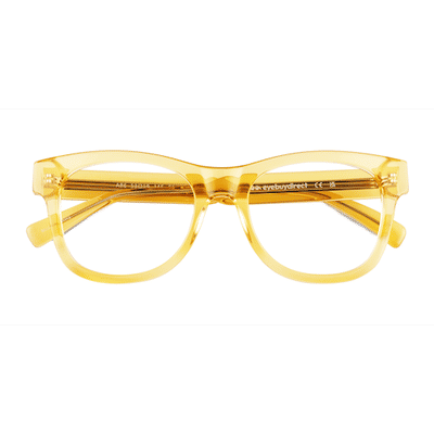 Unisex s horn Clear Yellow Acetate Prescription eyeglasses - Eyebuydirect s Abe