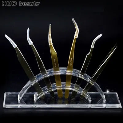 Eyelashes Tweezer Storage Holder Acrylic Makeup Tweezers Holder Rack Eyelash Extension Planting Tool Storage Stand Makeup Tools