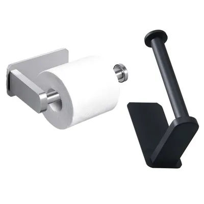 Self Adhesive Toilet Towel Roll Paper Holder Organizer No Drill Tissue Dispenser Rack Wall Mount Storage For Kitchen Bathroom