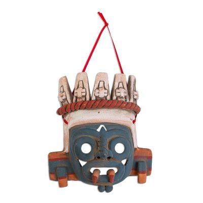 Tlaloc,'Hand Crafted Wall Mask of Aztec Deity Tlaloc'
