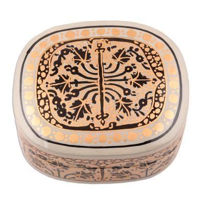 Srinagar Beauty,'Artisan Crafted Hand Painted Papier Mache Box'