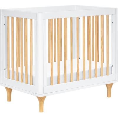 Babyletto Lolly 4-in-1 Convertible Mini Crib w/ Toddler Bed Conversion Kit - White/Natural
