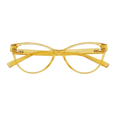 Female s horn Clear Yellow Plastic Prescription eyeglasses - Eyebuydirect s Lantana