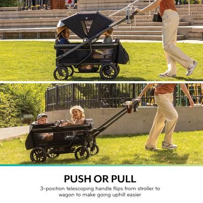 Evenflo Shyft Rideshare All-Terrain Performance Stroller Wagon - Sterling Black