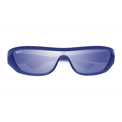 Unisex s geometric Shiny Blue Eco Friendly,Plastic Prescription sunglasses - Eyebuydirect s Ray-Ban RB4431 Xan