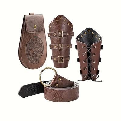 Retrò Vintage Medievale Rinascimento Armatura Cintura in Vita Fodero Vichingo Ranger Costume Per uomo Per donna Halloween Carnevale Performance LARP Adulti Cintura Parabraccia Fodero