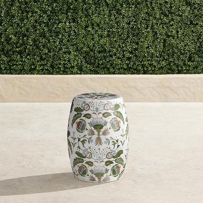 Melograna Handpainted Accent Stool - Frontgate