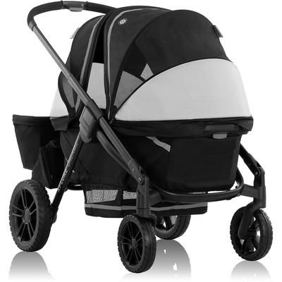 Evenflo Pivot Xplore Dreamz All-Terrain Stroller Wagon with Bassinet Insert - Jetsetter Black