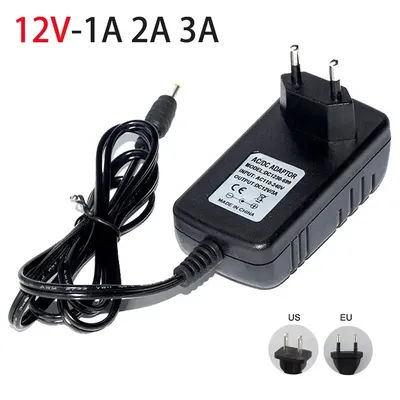 12 Volt Power Supply Transformer Converter AC 100-240V To DC 12V EU US Power Adapter Source Charger DC12V 1A 2A 3A LED Driver
