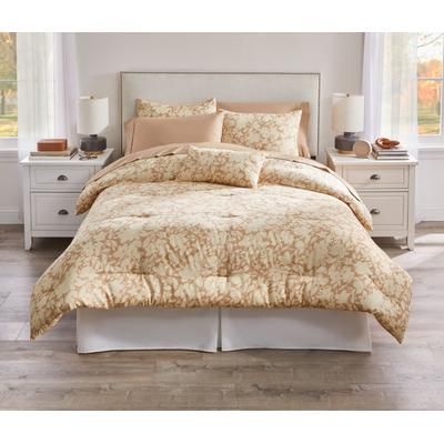 Floral 4-Pc. Comforter Set by BrylaneHome in Blush (Size FL/QUE)