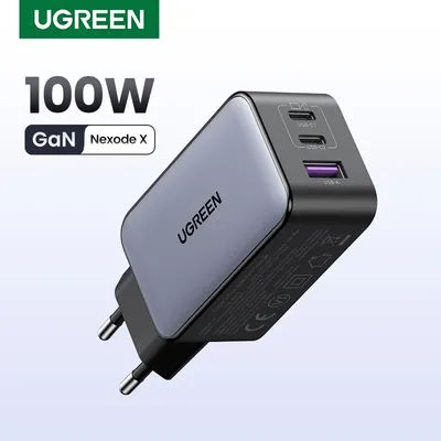 UGREEN 100W GaN chargeur USB C chargeur QC4.0 3.0 Charge rapide pour Macbook Air ordinateur portable tablette PDFast chargeur pour iPhone 17 16 15Pro