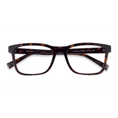 Unisex s square Dark Tortoise Acetate Prescription eyeglasses - Eyebuydirect s Coach HC6166U
