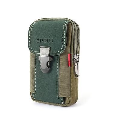 marsupio multiuso in tela da uomo - marsupio impermeabile per telefono da esterno per viaggi, escursioni e uso quotidiano