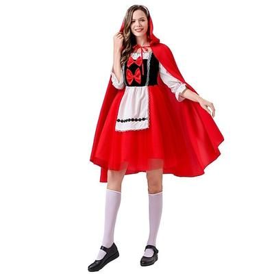 Cappuccetto Rosso Carnevale Mascherata Costume di Carnevale Adulti Per donna Halloween Costume di Carnevale facile Vestirsi