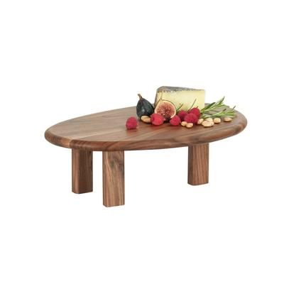 Cal-Mil 23121-78 Oval Display Riser - 16"L x 10 3/4"W x 5"H, Walnut, Brown
