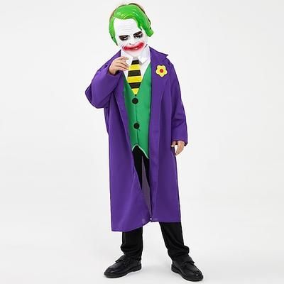 Cappotto Pantaloni Gilet Jolly Clown Joker: Folie à Deux Cosplay Bambini Ragazzi Carnevale Mascherata Festa / Sera Costumi di Halloween facili Vestirsi