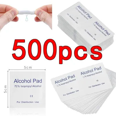 500 pezzi di tamponi di cotone monouso per alcol dettagli per auto strumento pulito asciugamano per autolavaggio salviette per la disinfezione dell'alcol pulizia degli occhiali dello schermo
