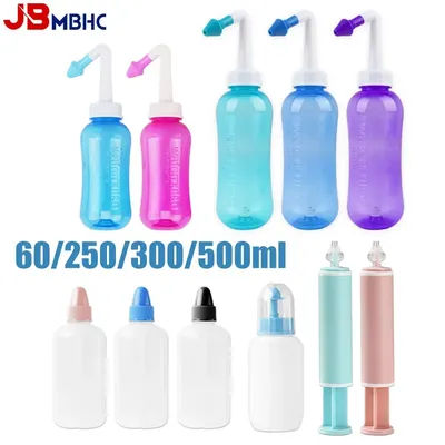 60/250/300/500ML Nasal Irrigator Nasal Rinse Bottle Nasal Wash Cleaner Nose Protector Avoid Allergic Rhinitis Adults Child Neti