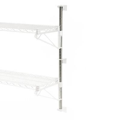 Focus FWPS24CH 24"H Wall Mount Post, Chromate, 2 Shelf Tiers