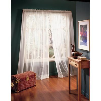 Rhapsody Voile Sheer Rod Pocket Curtain Panel by Habitat™ in White (Size 104"W 63" L)
