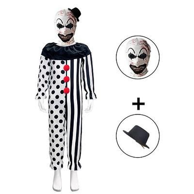 Costume Cosplay Mascherata Arte il pagliaccio Terrificante Cosplay Halloween Bambini Ragazzi Ragazze Halloween Carnevale Mascherata Halloween Festa / Sera Mascherata Costumi di Halloween facili