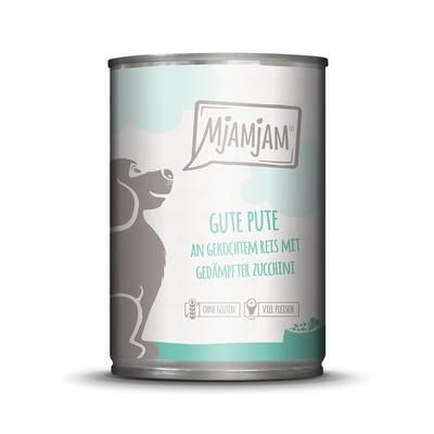 24x400g Turkey with Rice Adult MjAMjAM Wet Dog Food