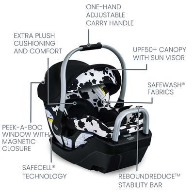 Britax Willow SC Infant Car Seat with Alpine Base - Cowmooflage