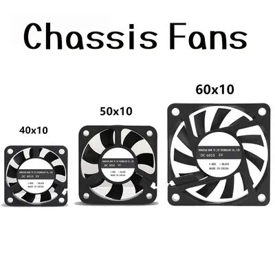 40x40x10mm 50x50x10mm 60x60x10mm 5V 2-Pin PC Computer CPU System Heatsink Brushless Cooling Fan Silent Chassis Radiator Fans
