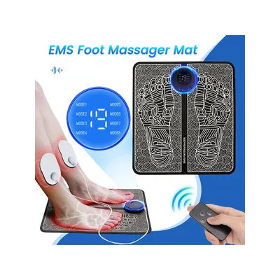 Electric Ems Foot Massager Pad Feet Acupoints Massage Mat Shock Muscle Stimulation Improve Blood Circulation Health Care