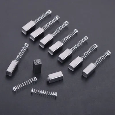 10pcs 5.5*6*12mm Carbon Brushes Spring with 250W Motor Fit for Singer/New Home/Elna/Kenmore Home Sewing Machines